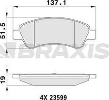 Braxis AB0003 - Гальмівні колодки, дискові гальма avtolavka.club