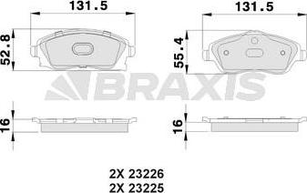 Braxis AB0007 - Гальмівні колодки, дискові гальма avtolavka.club