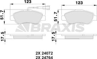 Braxis AB0022 - Гальмівні колодки, дискові гальма avtolavka.club