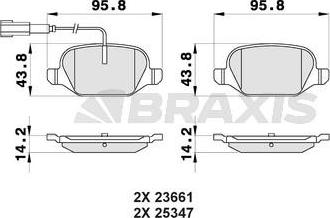 Braxis AB0165 - Гальмівні колодки, дискові гальма avtolavka.club