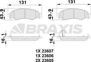 Braxis AB0119 - Гальмівні колодки, дискові гальма avtolavka.club