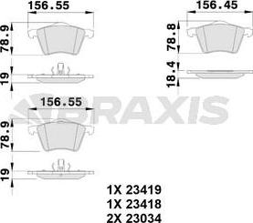 Braxis AB0118 - Гальмівні колодки, дискові гальма avtolavka.club