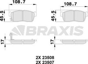 Braxis AB0117 - Гальмівні колодки, дискові гальма avtolavka.club