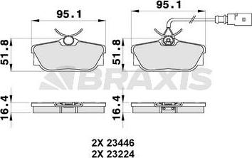 Braxis AB0184 - Гальмівні колодки, дискові гальма avtolavka.club