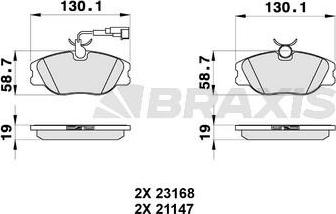 Braxis AB0315 - Гальмівні колодки, дискові гальма avtolavka.club