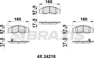 Braxis AB0310 - Гальмівні колодки, дискові гальма avtolavka.club