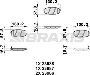 Braxis AB0312 - Гальмівні колодки, дискові гальма avtolavka.club