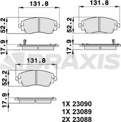 Braxis AB0385 - Гальмівні колодки, дискові гальма avtolavka.club