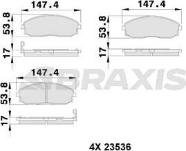 Braxis AB0251 - Гальмівні колодки, дискові гальма avtolavka.club