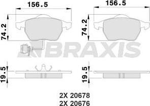 Braxis AB0208 - Гальмівні колодки, дискові гальма avtolavka.club