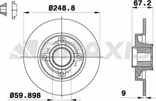 Braxis AE0098 - Гальмівний диск avtolavka.club