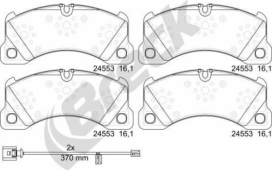 Breck 24553 00 553 00 - Гальмівні колодки, дискові гальма avtolavka.club