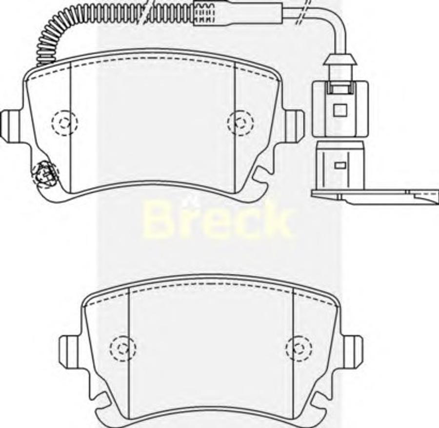 Breck 20145 00 W - Гальмівні колодки, дискові гальма avtolavka.club