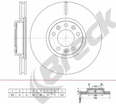 Breck BR 446 VA100 - Гальмівний диск avtolavka.club