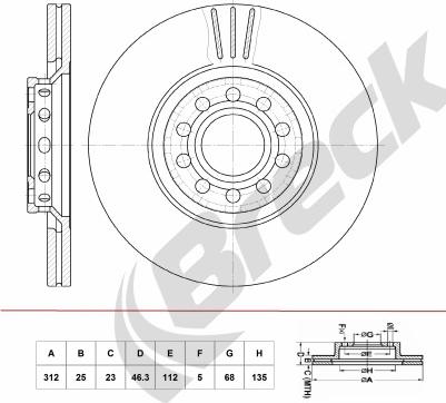 Breck BR 404 VA100 - Гальмівний диск avtolavka.club