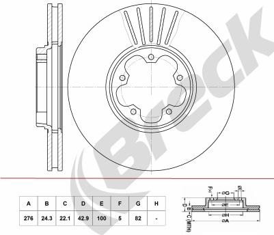 Breck BR 401 VA100 - Гальмівний диск avtolavka.club