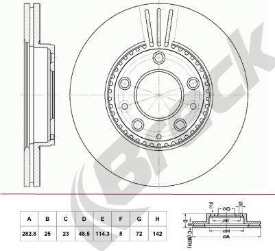 Breck BR 403 VA100 - Гальмівний диск avtolavka.club