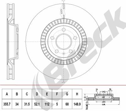 Breck BR 415 VH100 - Гальмівний диск avtolavka.club