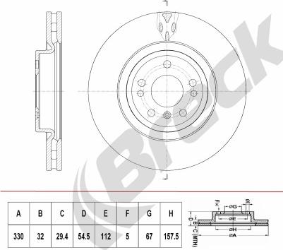 Breck BR 416 VH100 - Гальмівний диск avtolavka.club