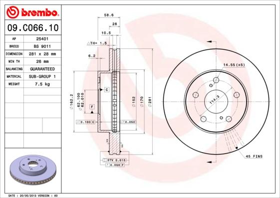 Breco BS 9011 - Гальмівний диск avtolavka.club