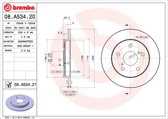 Breco BS 6041 - Гальмівний диск avtolavka.club