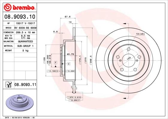 Breco BS 6009 - Гальмівний диск avtolavka.club