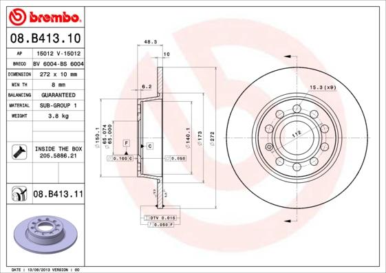 Breco BS 6004 - Гальмівний диск avtolavka.club