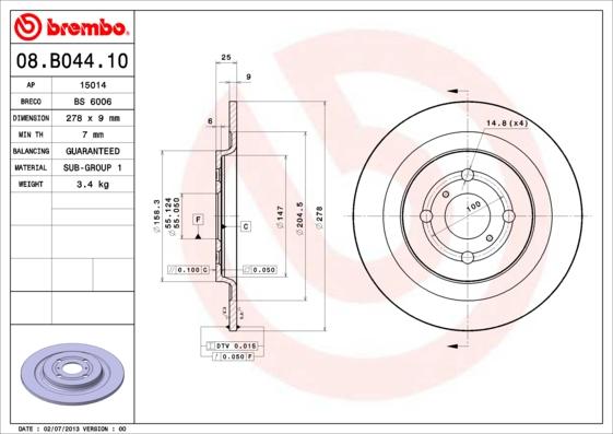 Breco BS 6006 - Гальмівний диск avtolavka.club