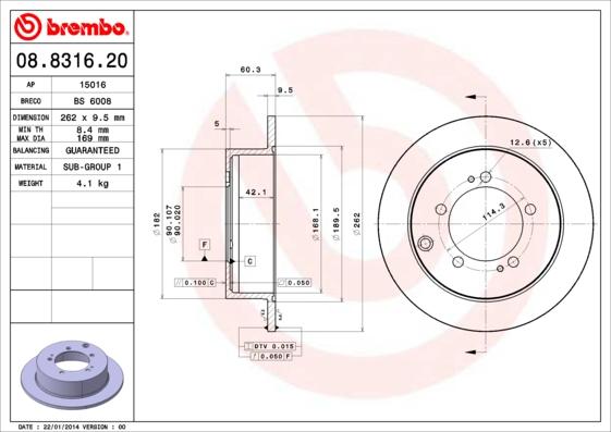 Breco BS 6008 - Гальмівний диск avtolavka.club