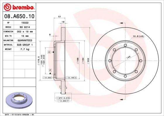 Breco BS 6014 - Гальмівний диск avtolavka.club