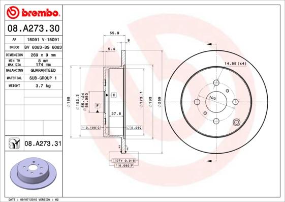 Breco BS 6083 - Гальмівний диск avtolavka.club