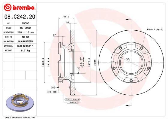 Breco BS 6082 - Гальмівний диск avtolavka.club