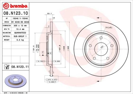 Breco BS 6038 - Гальмівний диск avtolavka.club