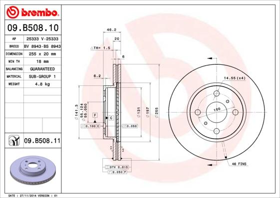 Breco BS 8943 - Гальмівний диск avtolavka.club