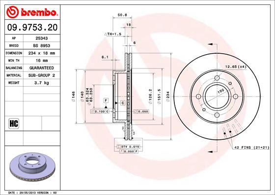 Breco BV 8953 - Гальмівний диск avtolavka.club