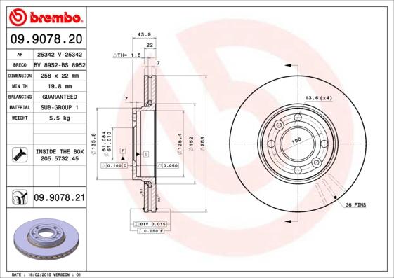 Breco BS 8952 - Гальмівний диск avtolavka.club