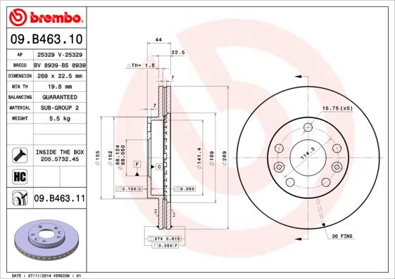 Breco BS 8939 - Гальмівний диск avtolavka.club