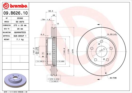 Breco BS 8976 - Гальмівний диск avtolavka.club