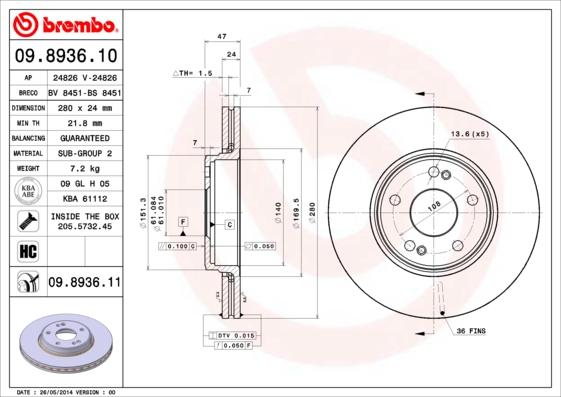 Breco BS 8451 - Гальмівний диск avtolavka.club