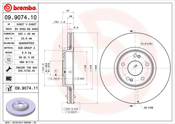 Breco BS 8452 - Гальмівний диск avtolavka.club