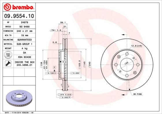 Breco BS 8480 - Гальмівний диск avtolavka.club