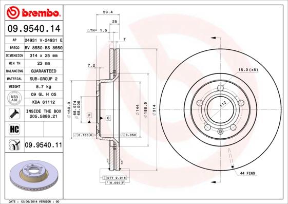 Breco BV 8550 - Гальмівний диск avtolavka.club