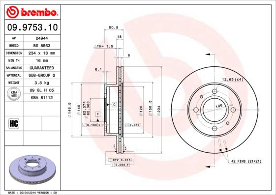 Breco BS 8563 - Гальмівний диск avtolavka.club