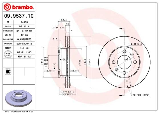 Breco BS 8514 - Гальмівний диск avtolavka.club