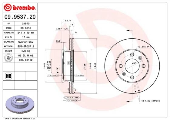 Breco BS 8515 - Гальмівний диск avtolavka.club