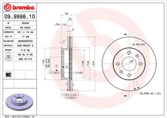 Breco BS 8644 - Гальмівний диск avtolavka.club