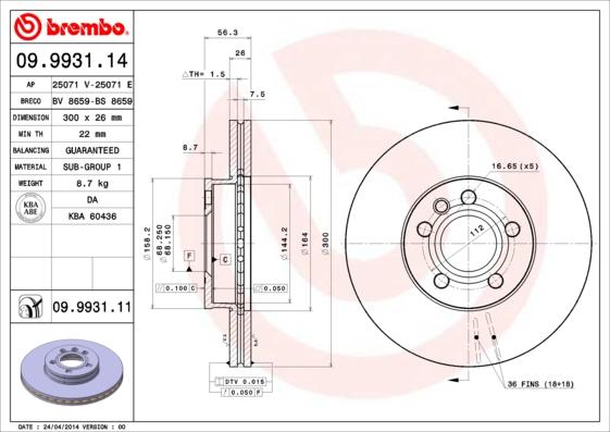 Breco BS 8659 - Гальмівний диск avtolavka.club