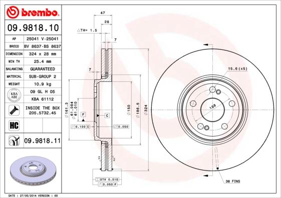 Breco BS 8637 - Гальмівний диск avtolavka.club