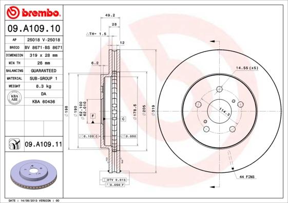 Breco BV 8671 - Гальмівний диск avtolavka.club