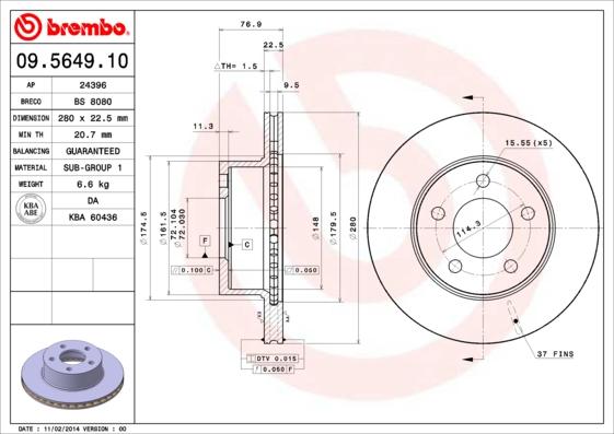 Breco BS 8080 - Гальмівний диск avtolavka.club